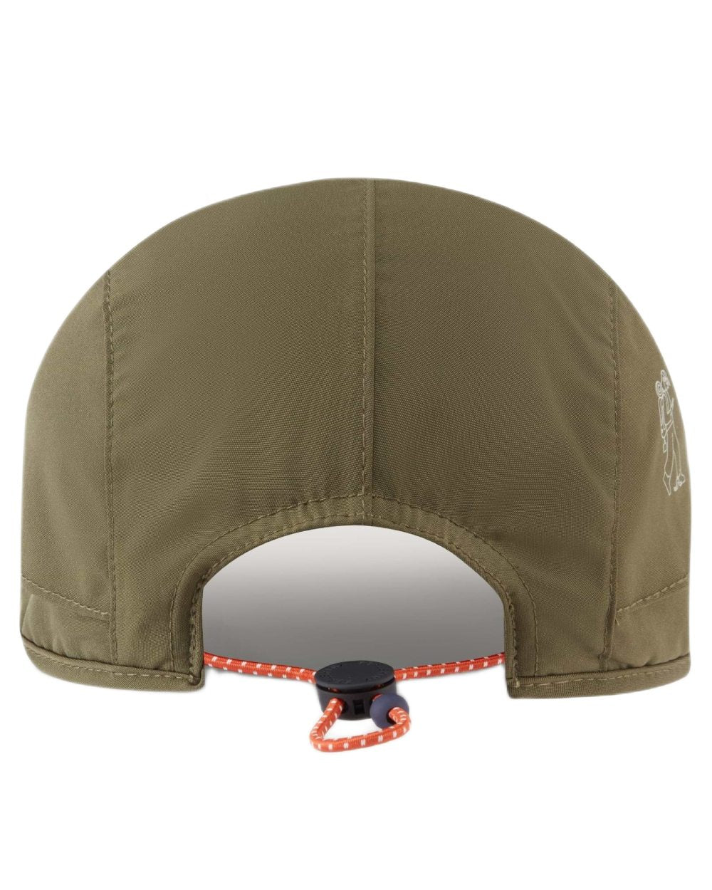 Olive coloured Sealskinz Poringland Waterproof Peak Plain Hiking Cap on white background