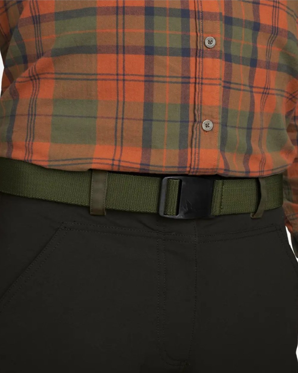 Pine Green Coloured Seeland Arc Belt On A White Background