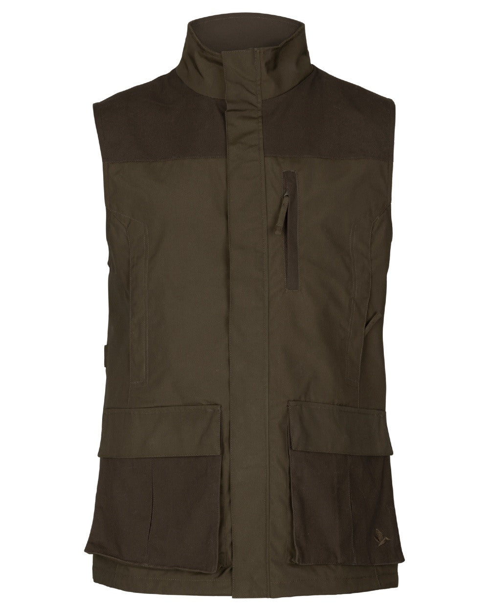 Pine Green Coloured Seeland Arden Waistcoat on white background