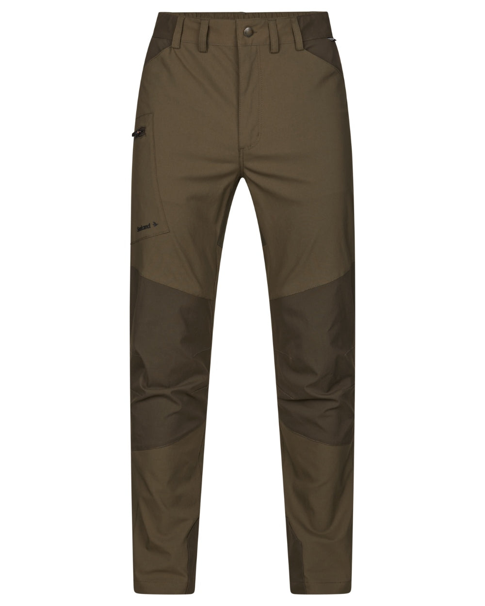 Light Pine Pine Green Coloured Seeland Ash Outdoor Trousers on white background