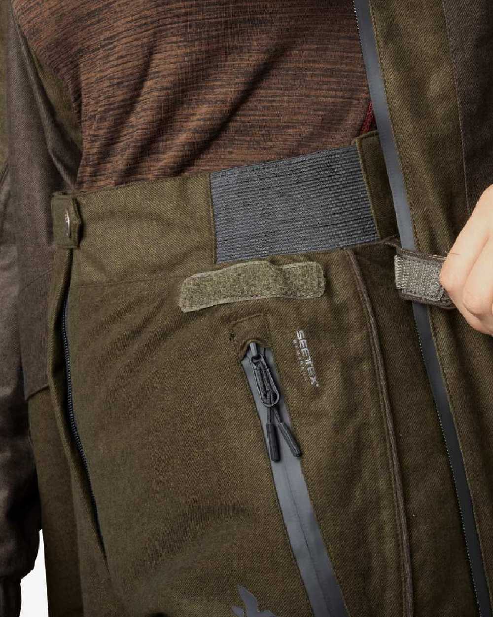 Pine Green Demitasse Brown Coloured Seeland Avail Aya Insulated Trousers on white background