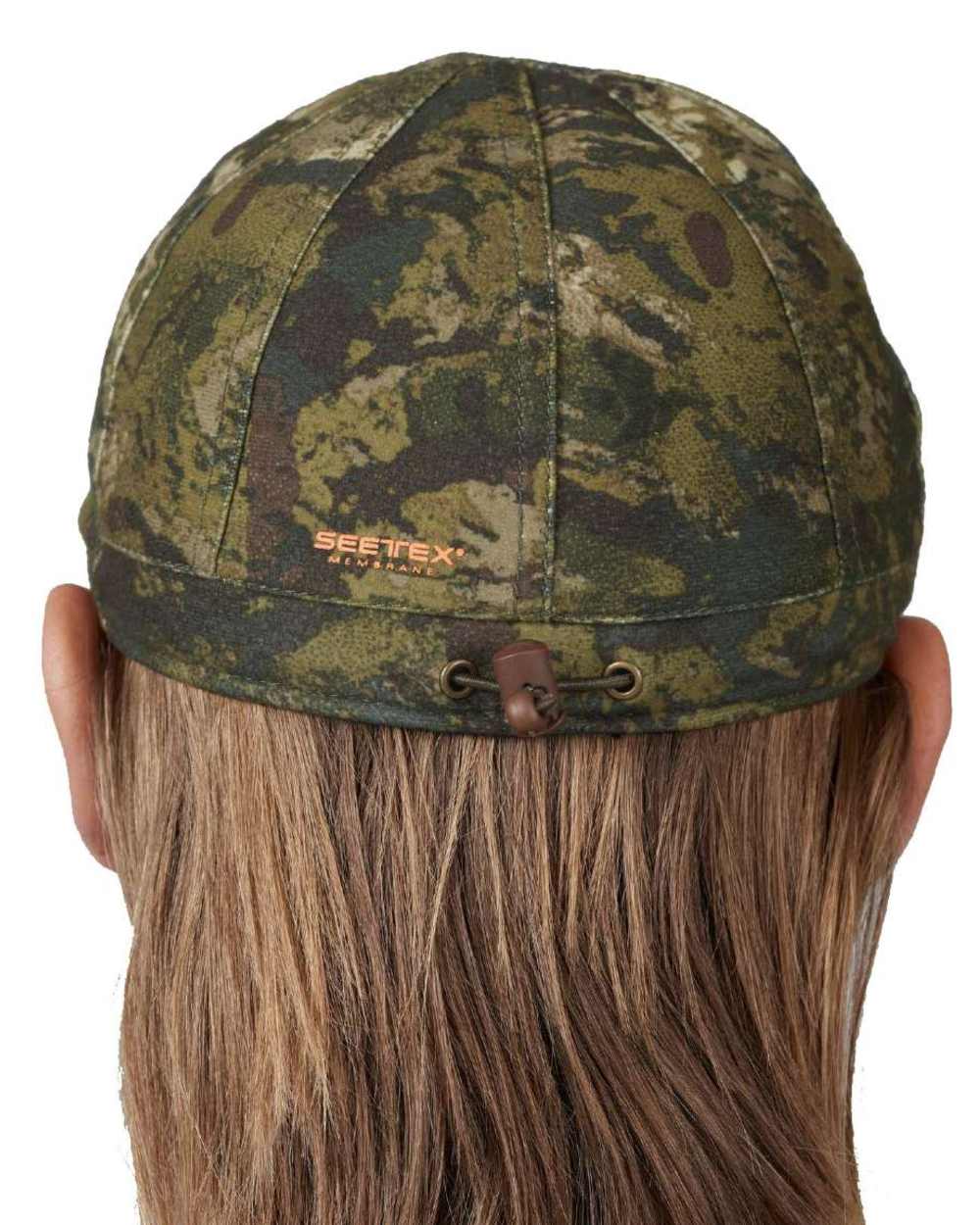 InVis Green Coloured Seeland Avail Camo Cap on white background