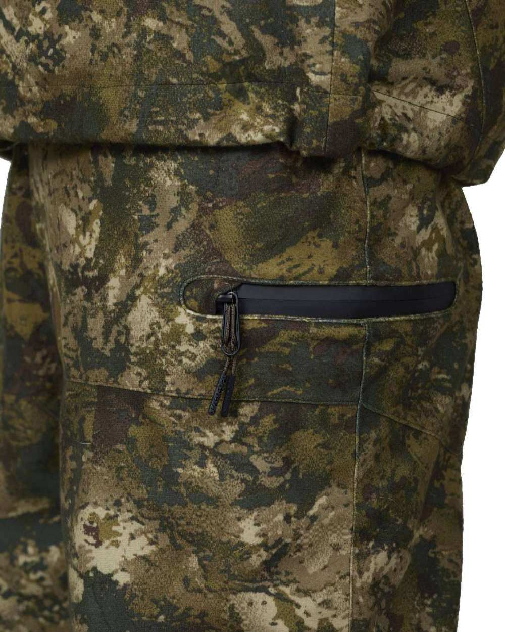 InVis Green Coloured Seeland Avail Camo Trousers on white background