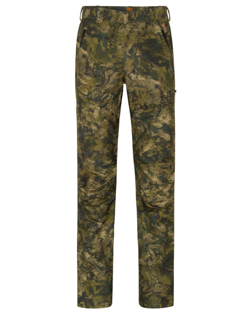 InVis Green Coloured Seeland Avail Camo Trousers on white background