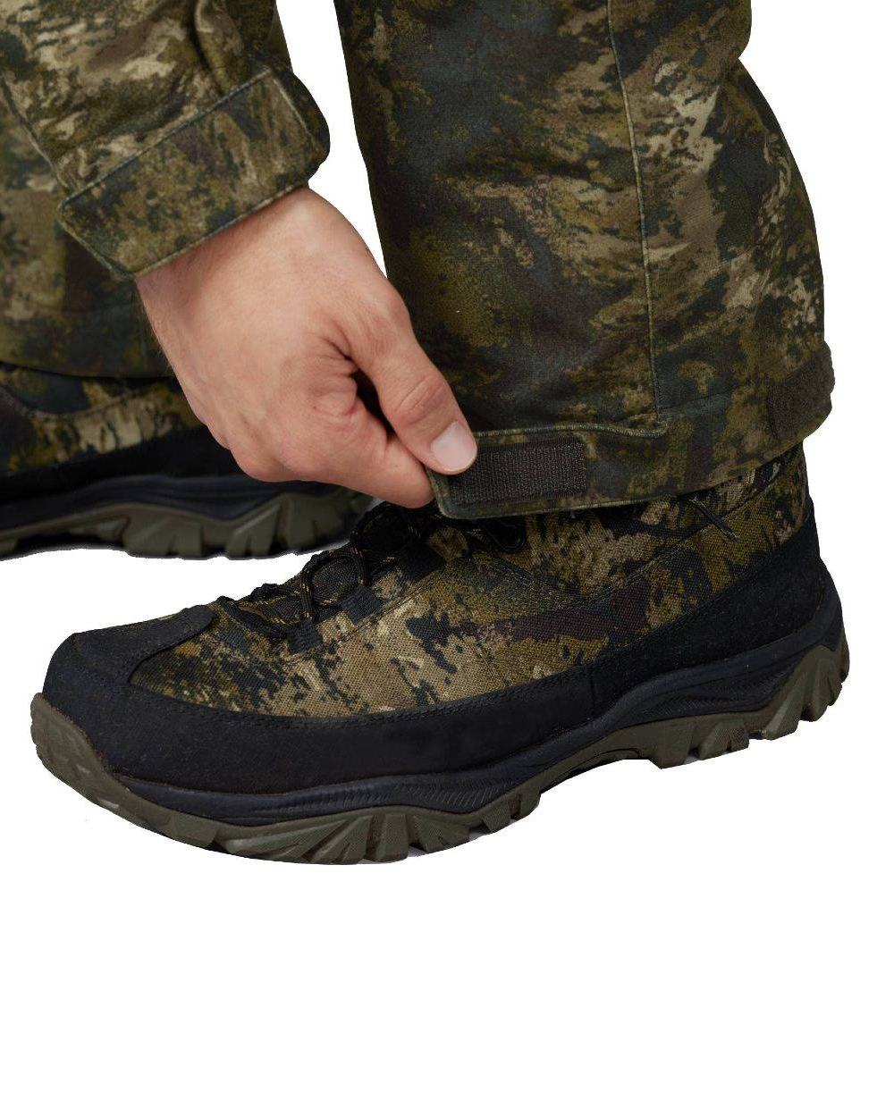 InVis Green Coloured Seeland Avail Camo Trousers on white background