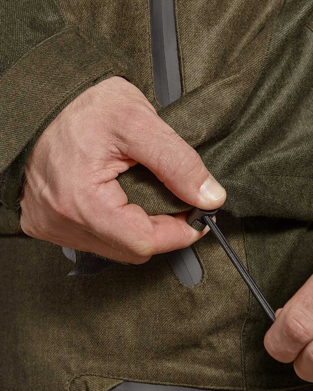 Pine Green Melange coloured Seeland Avail Jacket on white background