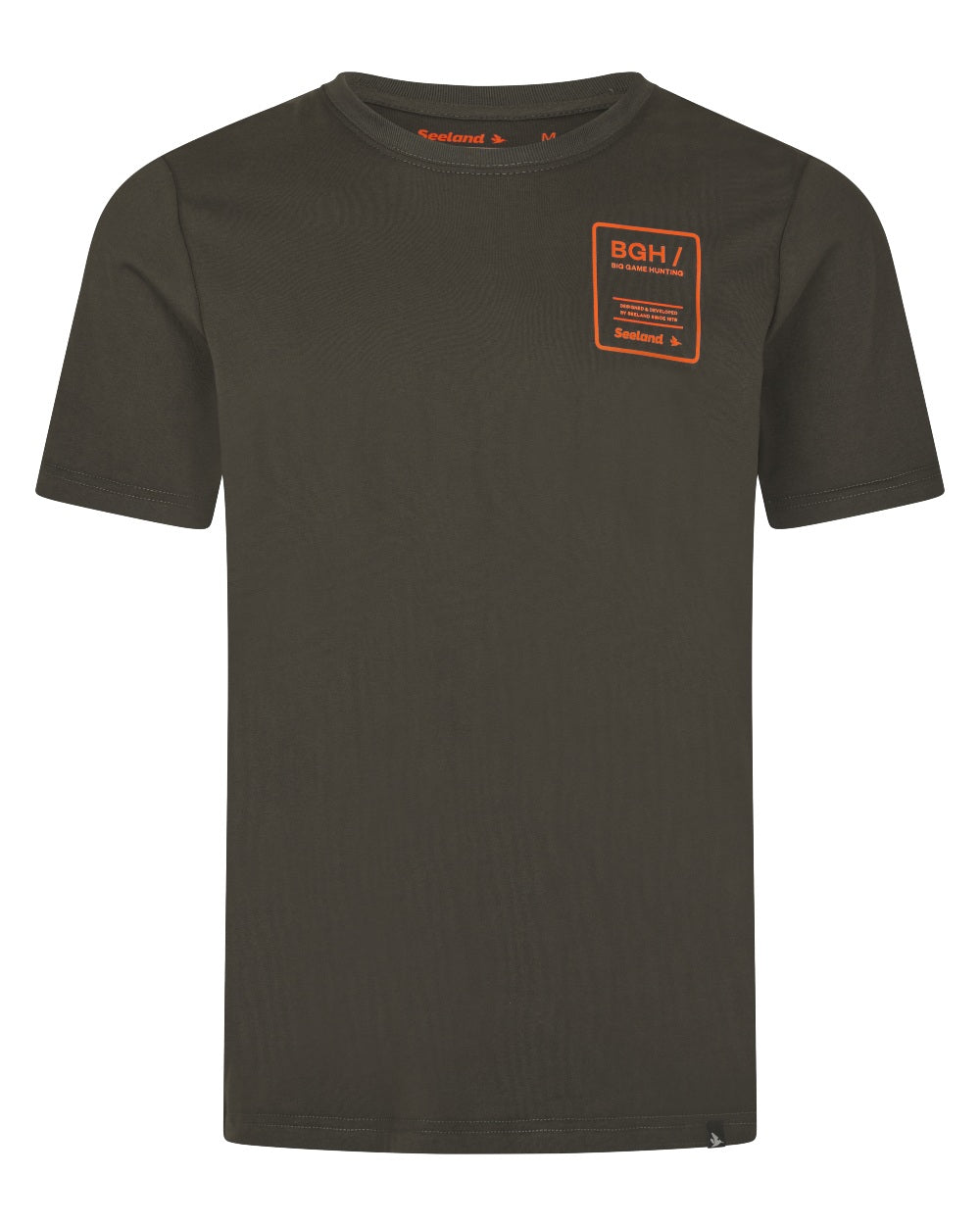 Pine Green coloured Seeland BGH T-Shirt on white background