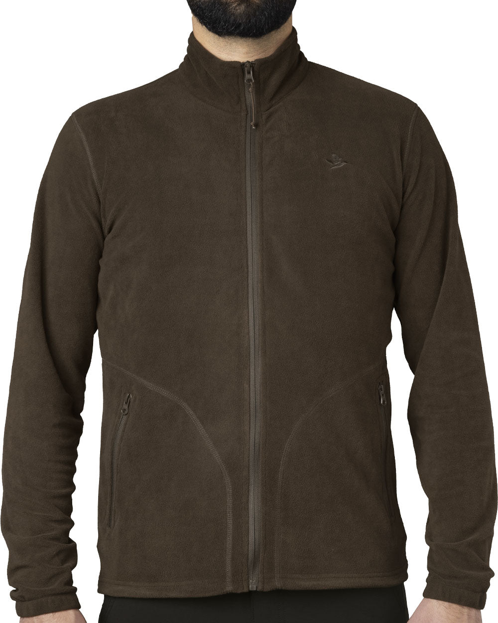 Brown Coloured Seeland Benjamin Fleece on white background