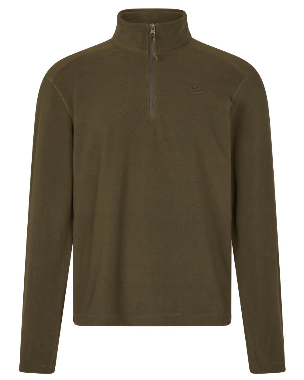 Pine Green Coloured Seeland Benjamin Half Zip Fleece on white background