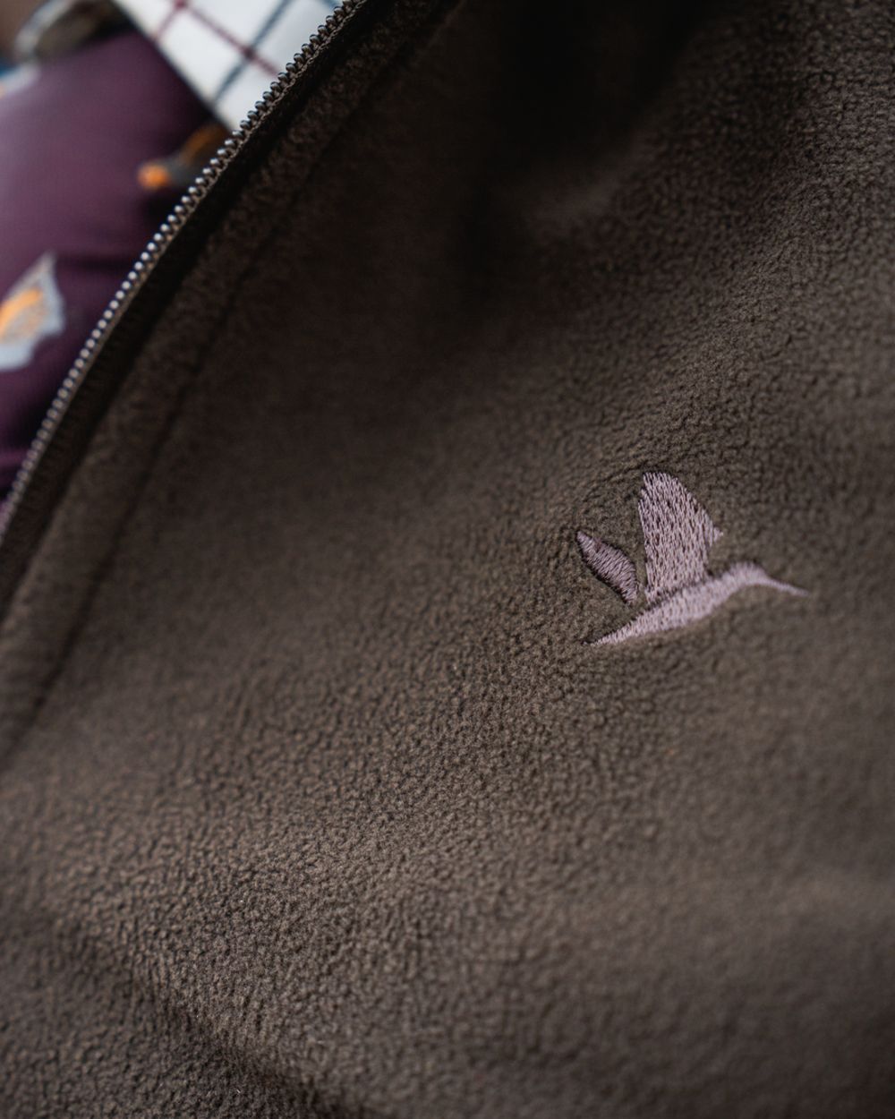 Pine Green Coloured Seeland Benjamin Half Zip Fleece on outdoor background