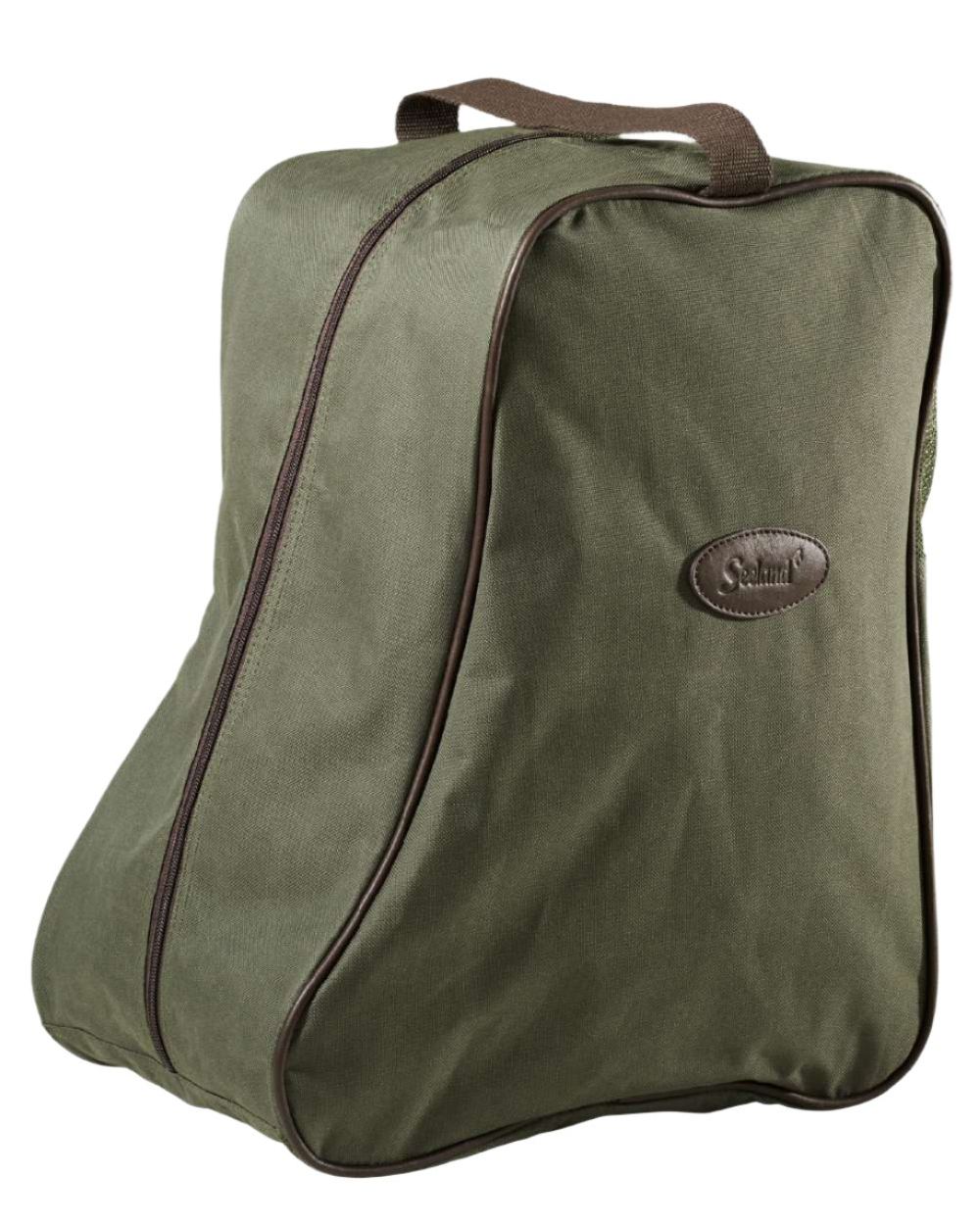 Green Coloured Seeland Boot Bag on white background