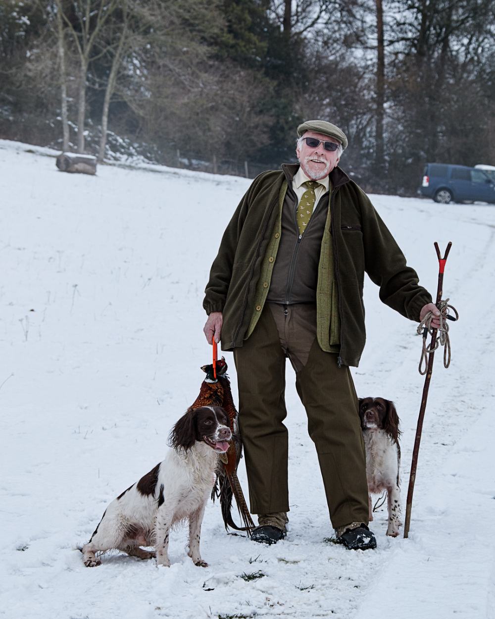 Shaded Olive Coloured Seeland Buckthorn Treggings on snow background
