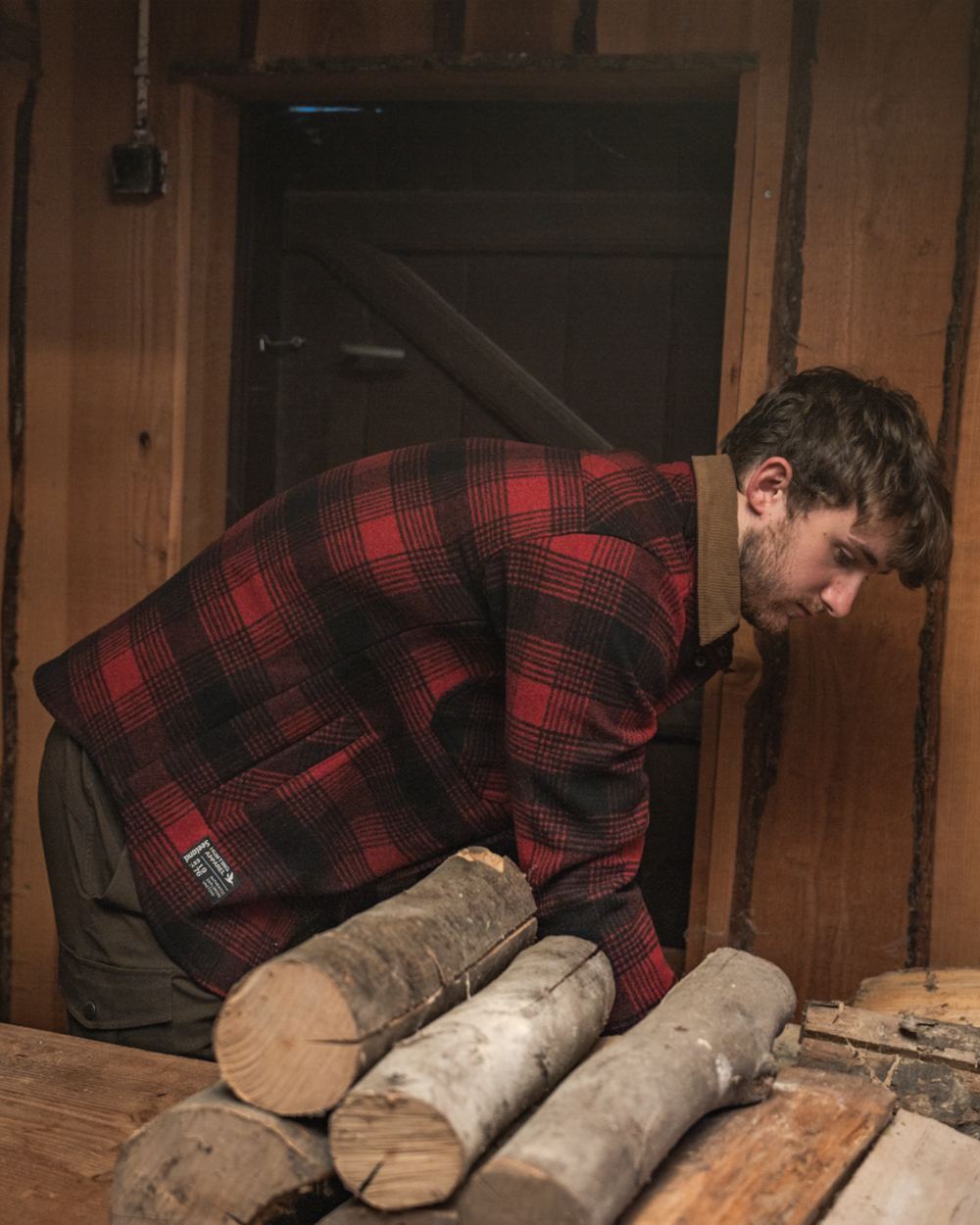 Red Check Coloured Seeland Canada Yukon Shirt on outdoor background