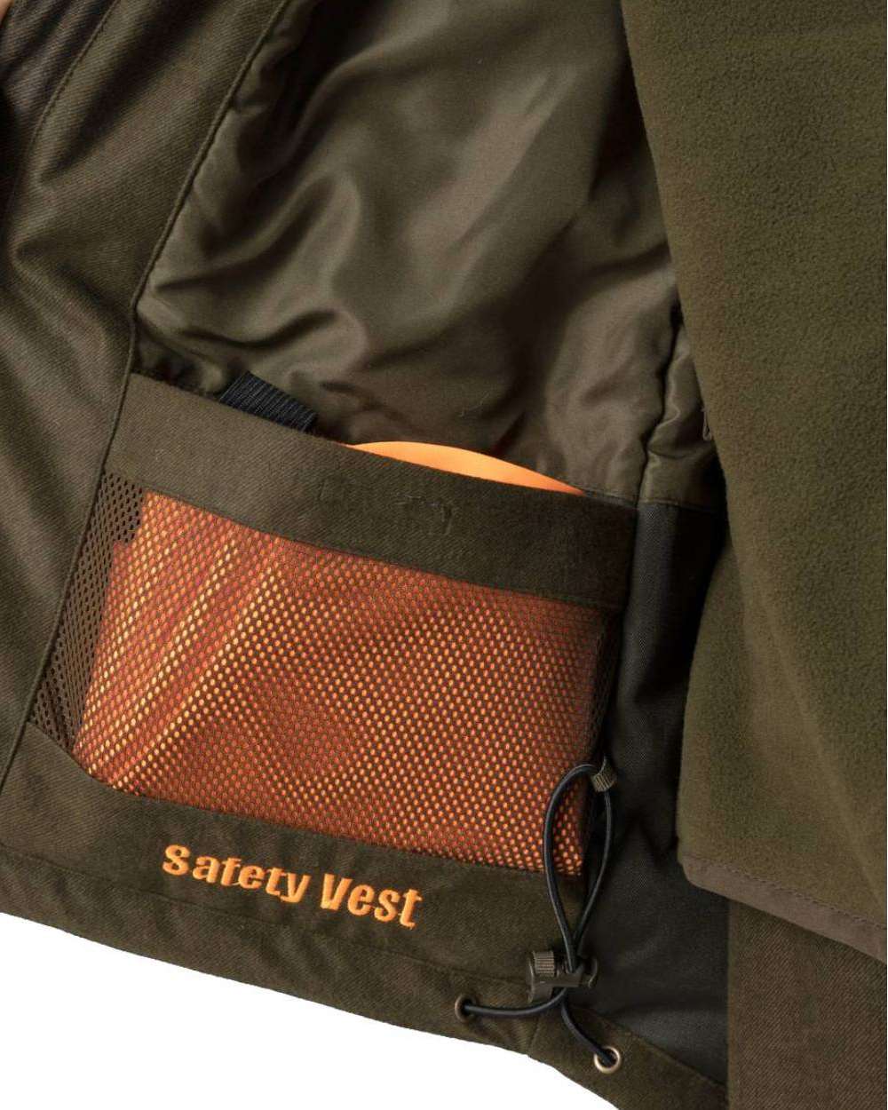 Pine Green Melange Coloured Seeland Childrens Avail Jacket on white background