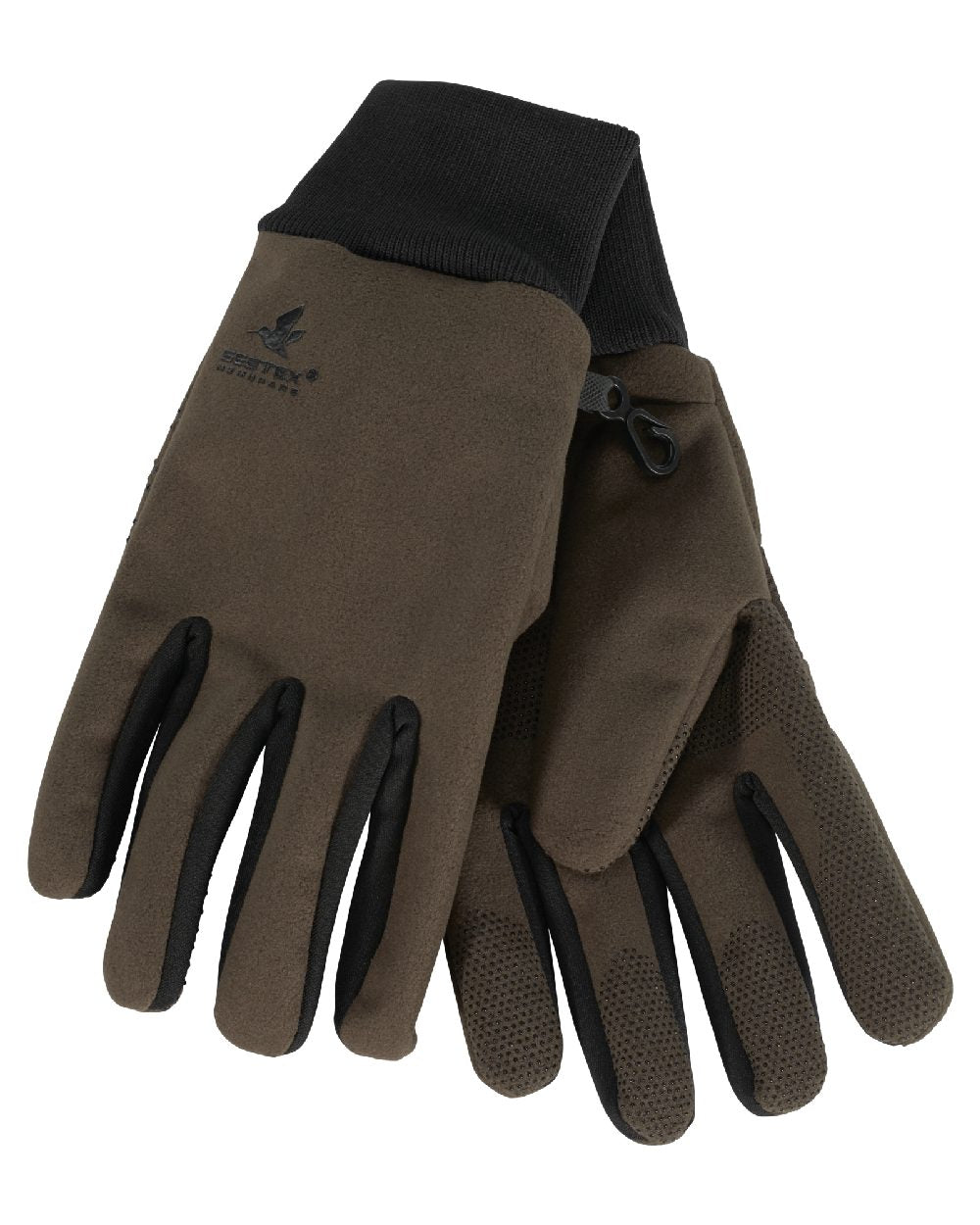 Pine Green Coloured Seeland Climate Gloves on White background