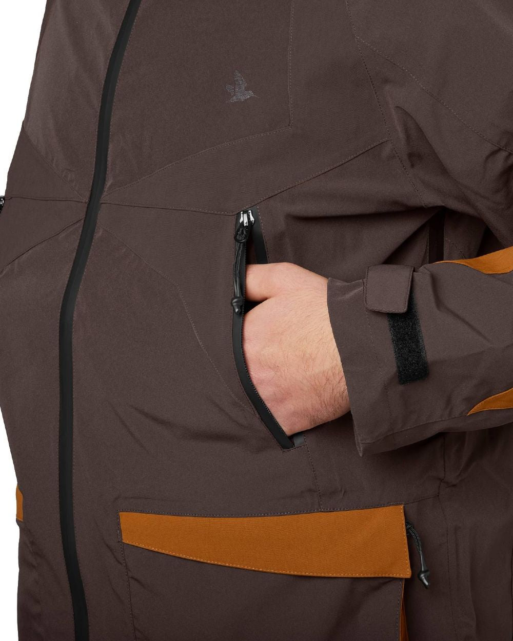 Dark Brown Coloured Seeland Dog Active Jacket on white background