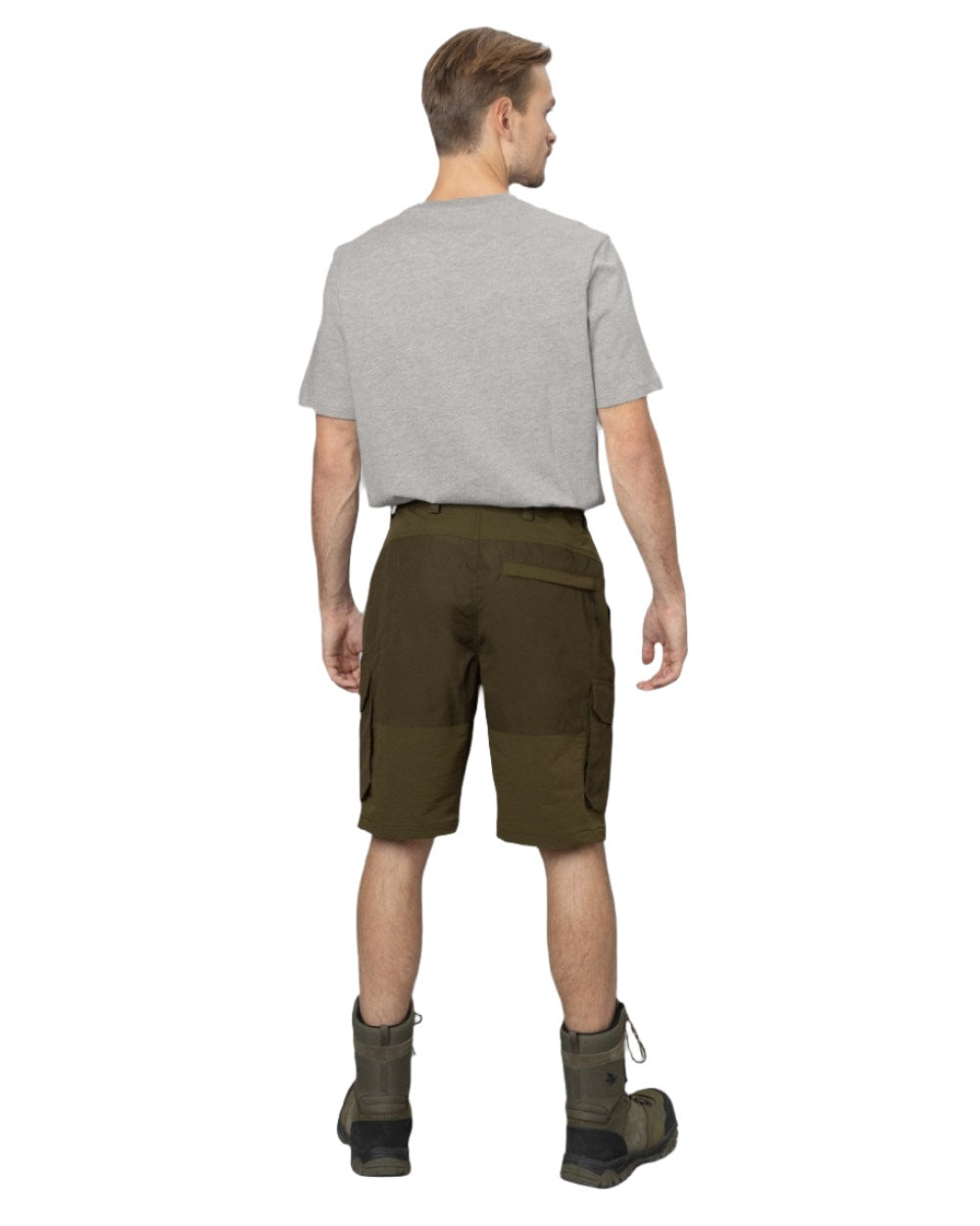 Light Pine Grizzly Brown Coloured Seeland Elm Shorts on white background