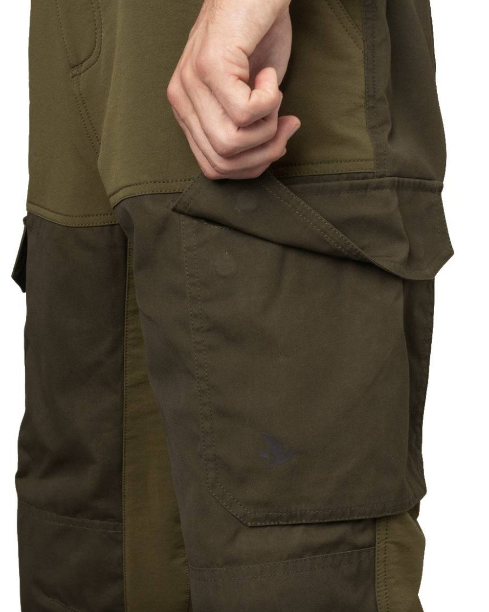 Light Pine Grizzly Brown Coloured Seeland Elm Trousers on white background