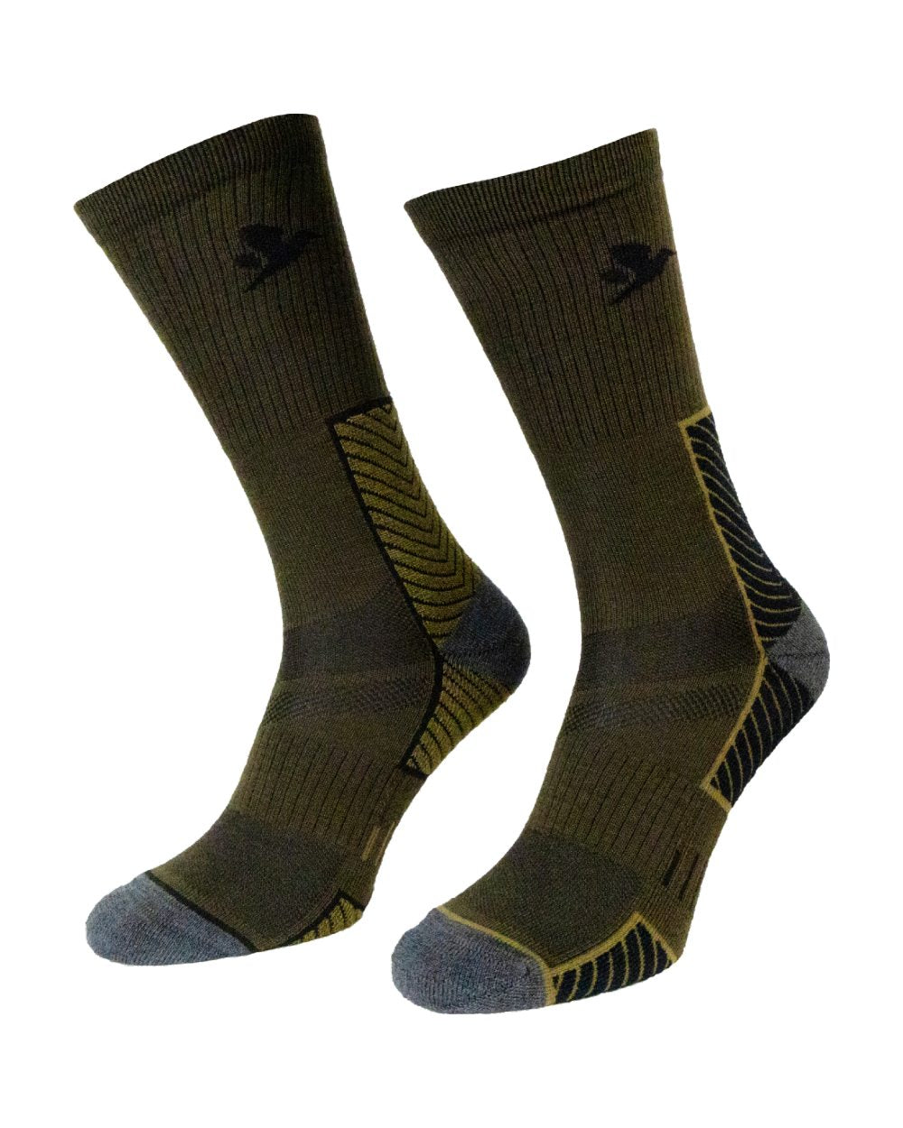Pine Green Military Olive
Coloured Seeland Field Merino Socks Twin Pack on White Background