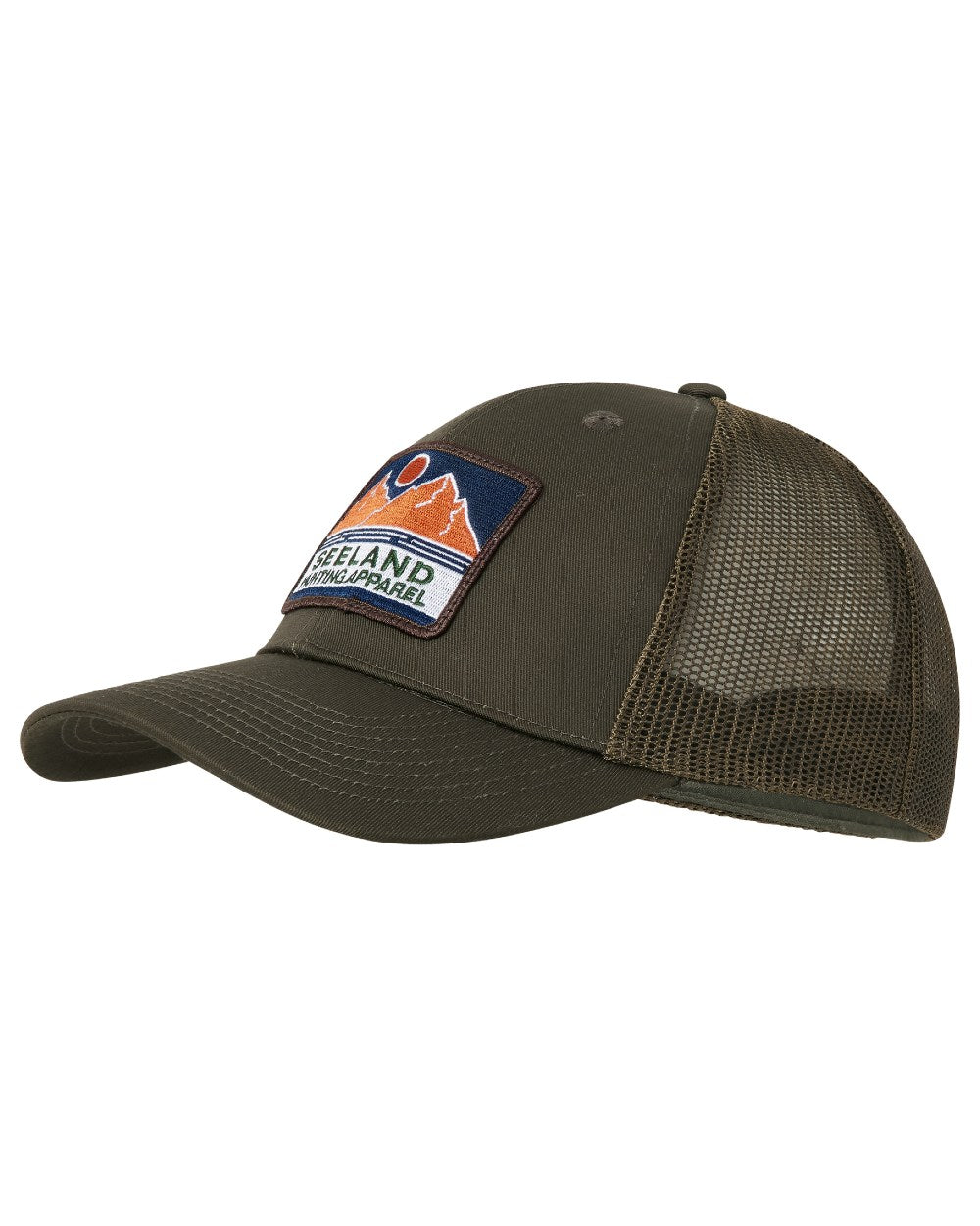 Grizzly Brown Coloured Seeland Gabbro Trucker Cap on white background