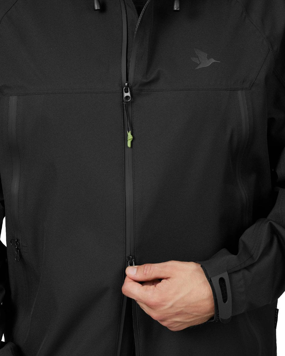 Black Coloured Seeland Hawker Light Explore Jacket on white background