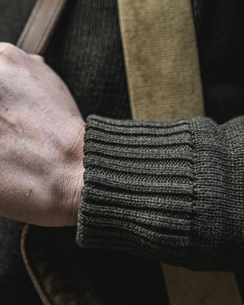 Dark Brown Coloured Seeland Haze Windbreaker Knit On A blurry Background