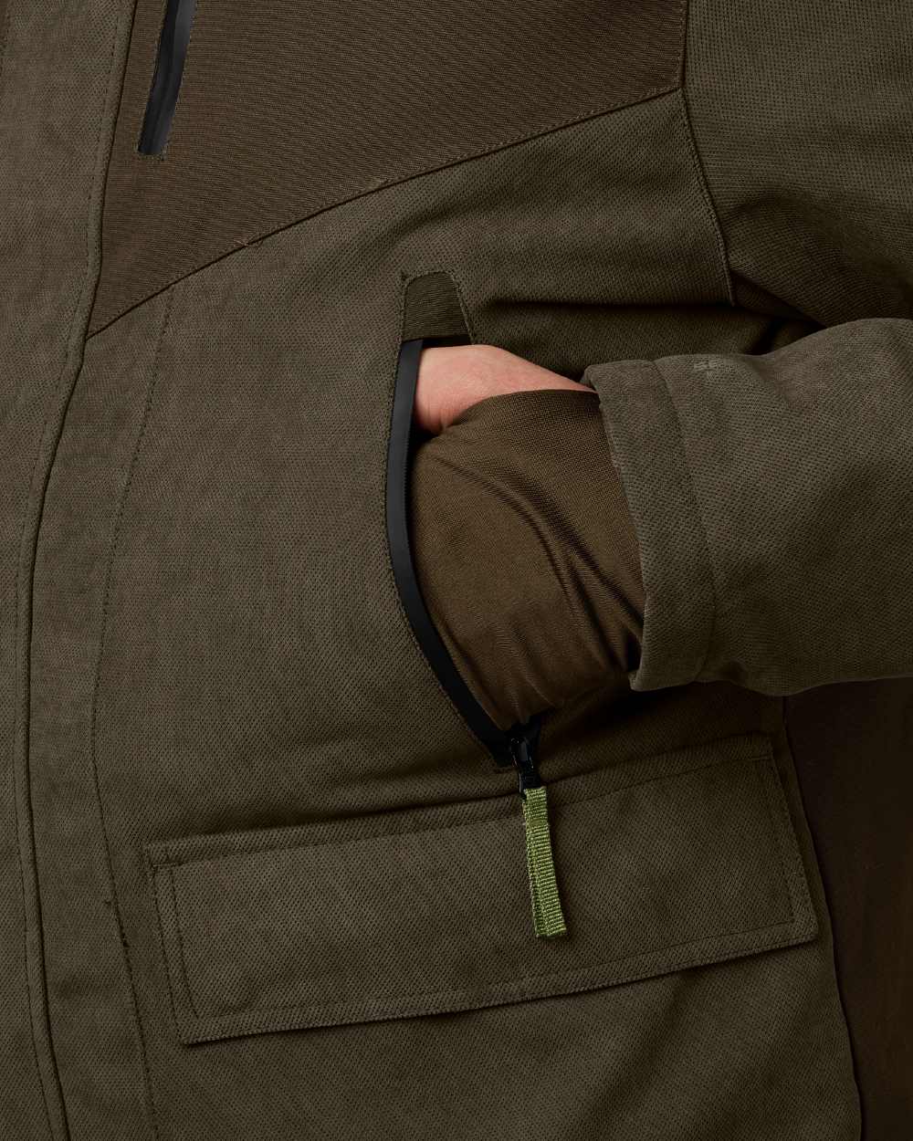 Grizzly Brown Coloured Seeland Helt II Waterproof Jacket on White background