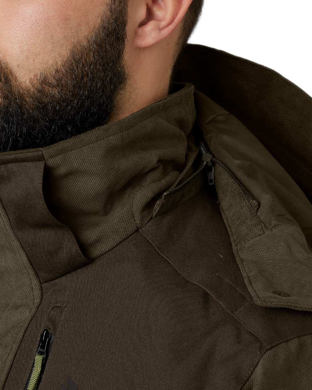 Grizzly Brown Coloured Seeland Helt II Waterproof Jacket on White background