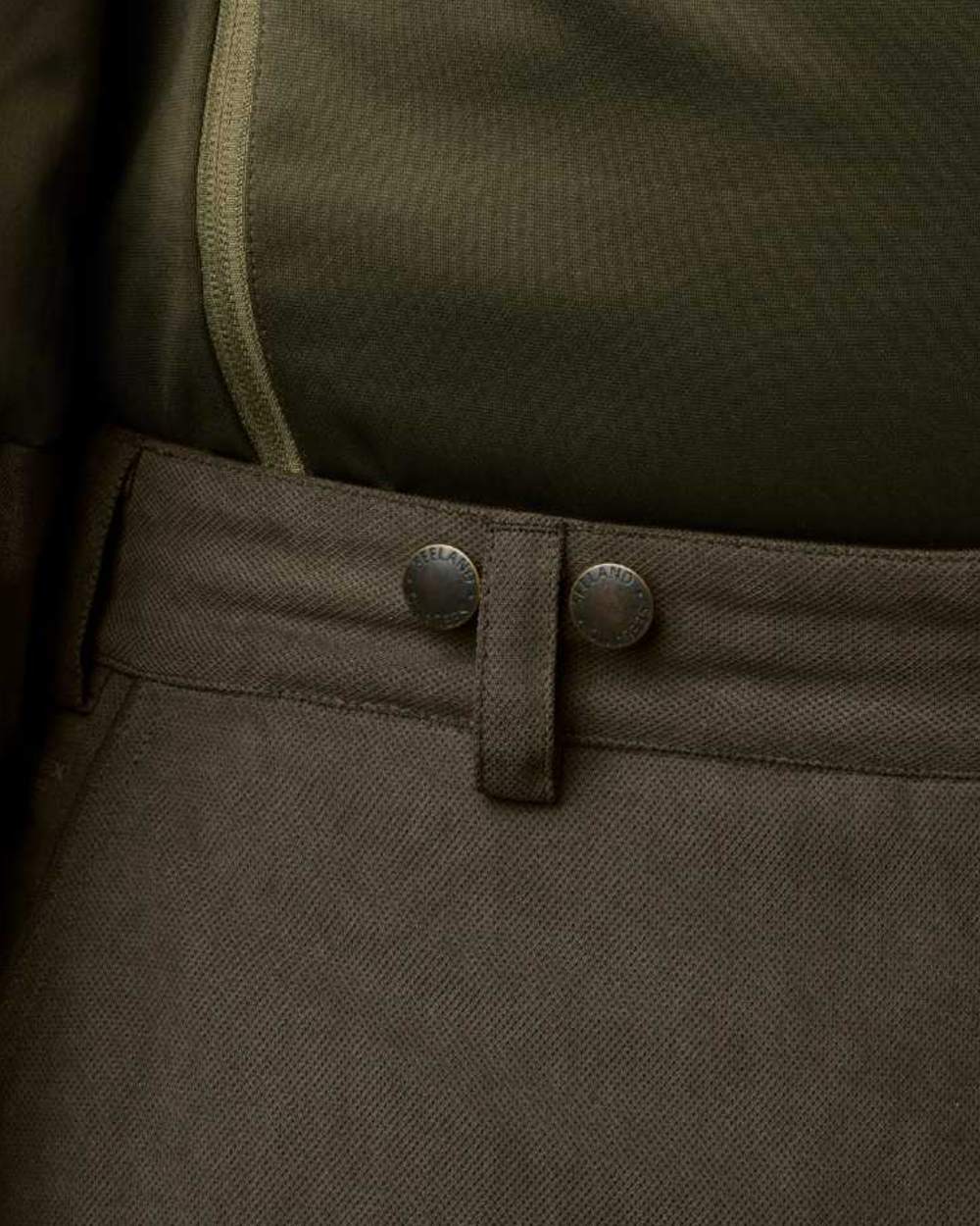 Grizzly Brown Coloured Seeland Helt II Waterproof Trousers on white background