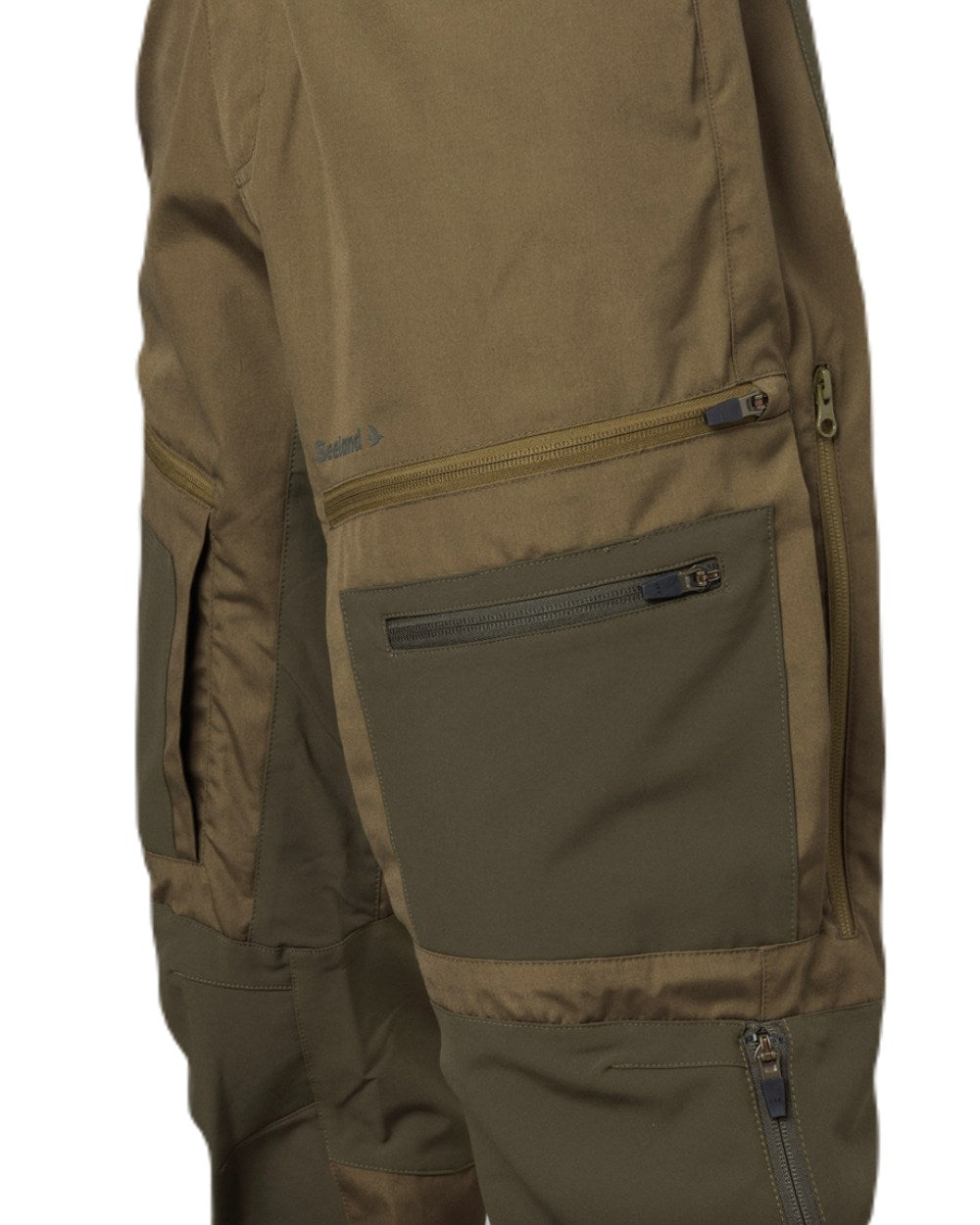 Military Olive Pine Green Coloured Seeland Hemlock Trousers on white background