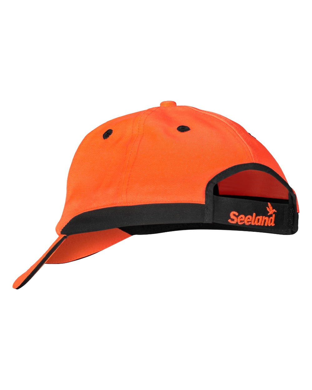Hi-Vis Orange coloured Seeland Hi-Vis Cap on white background