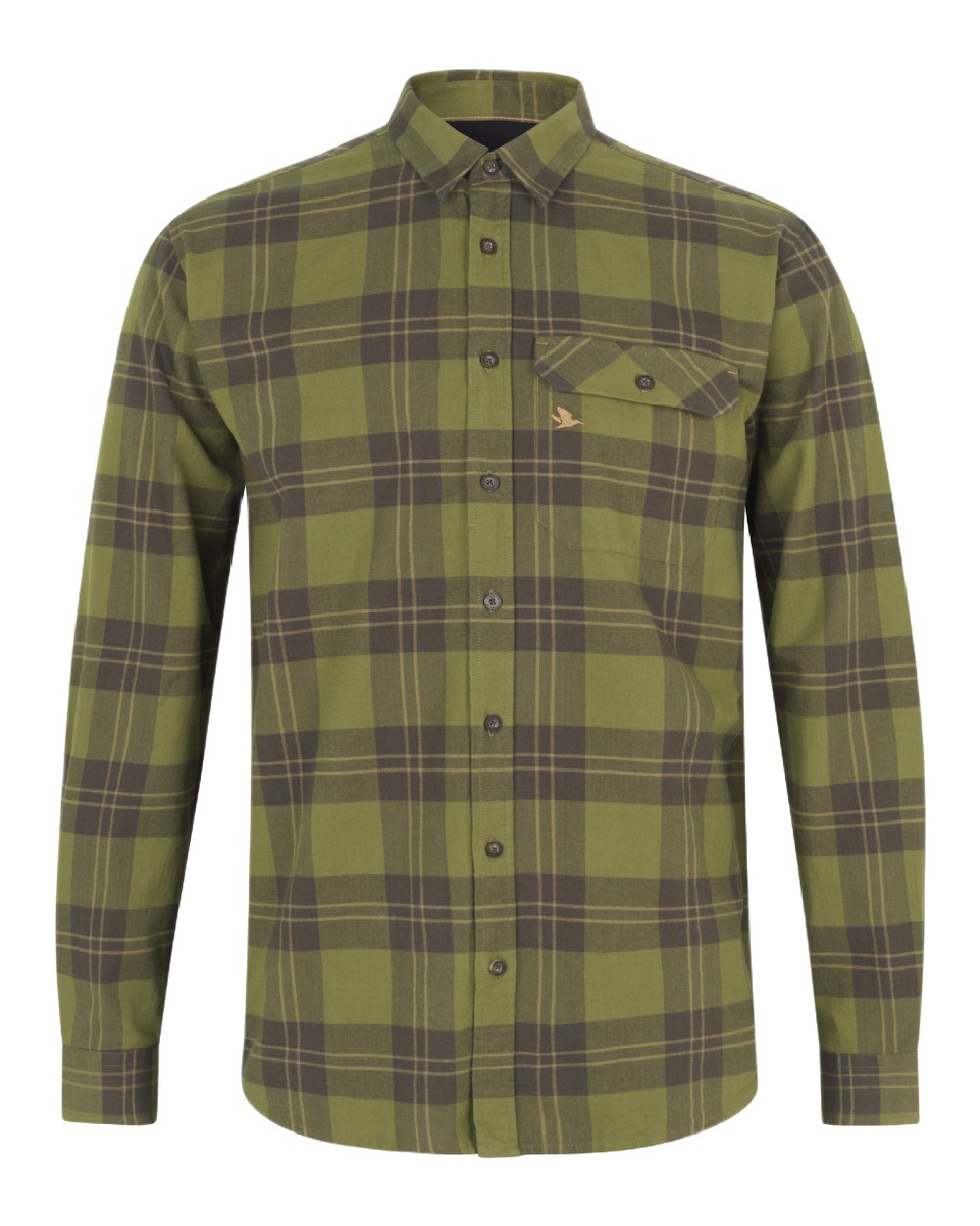 Light Olive Coloured Seeland Highseat Shirt on white background