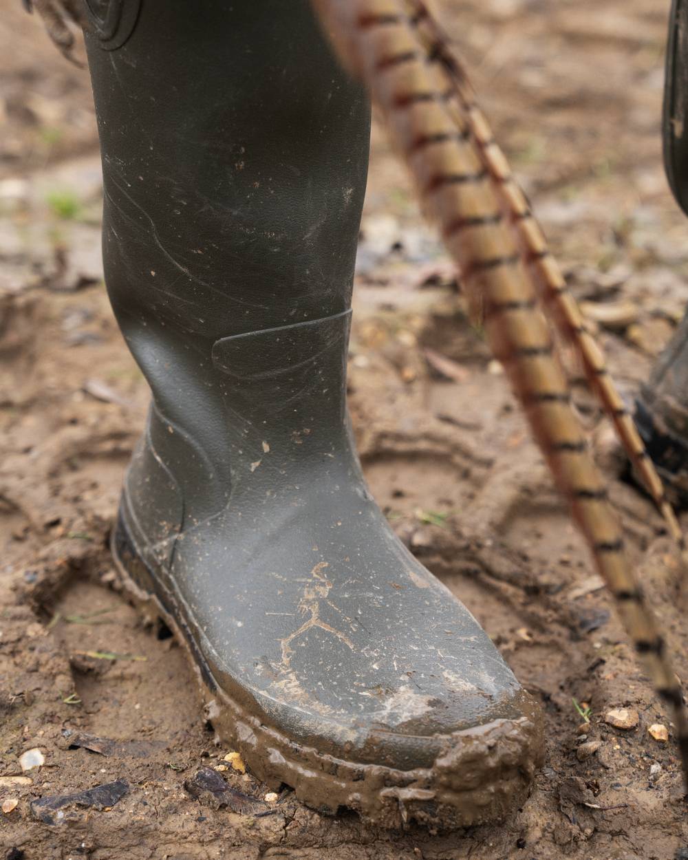 Pine Green Coloured Seeland Hillside Classic Boots on outdoor background