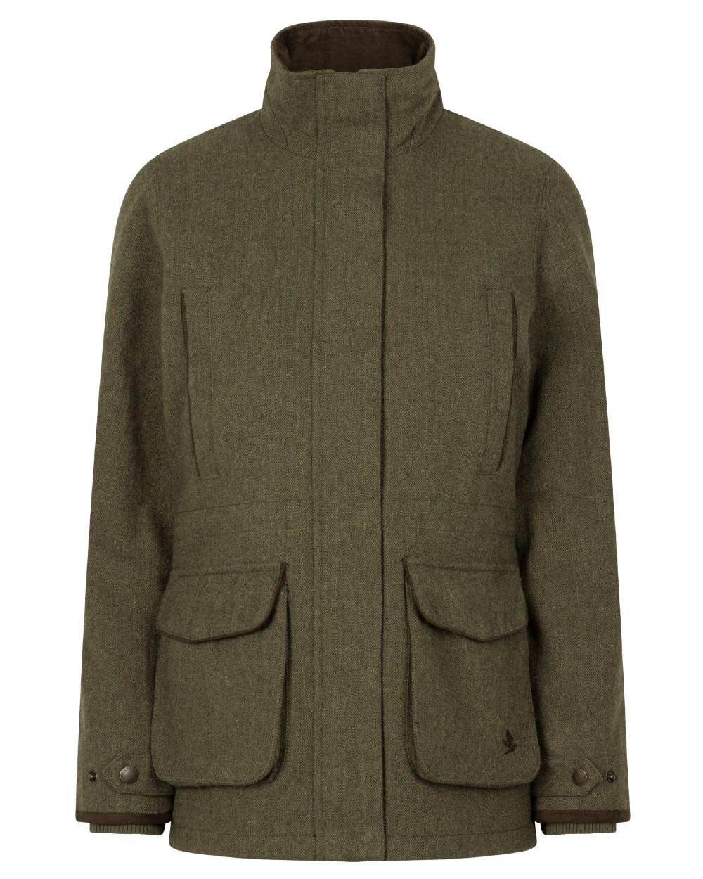 Moss Green Coloured Seeland Hillside Harriet Jacket on white background