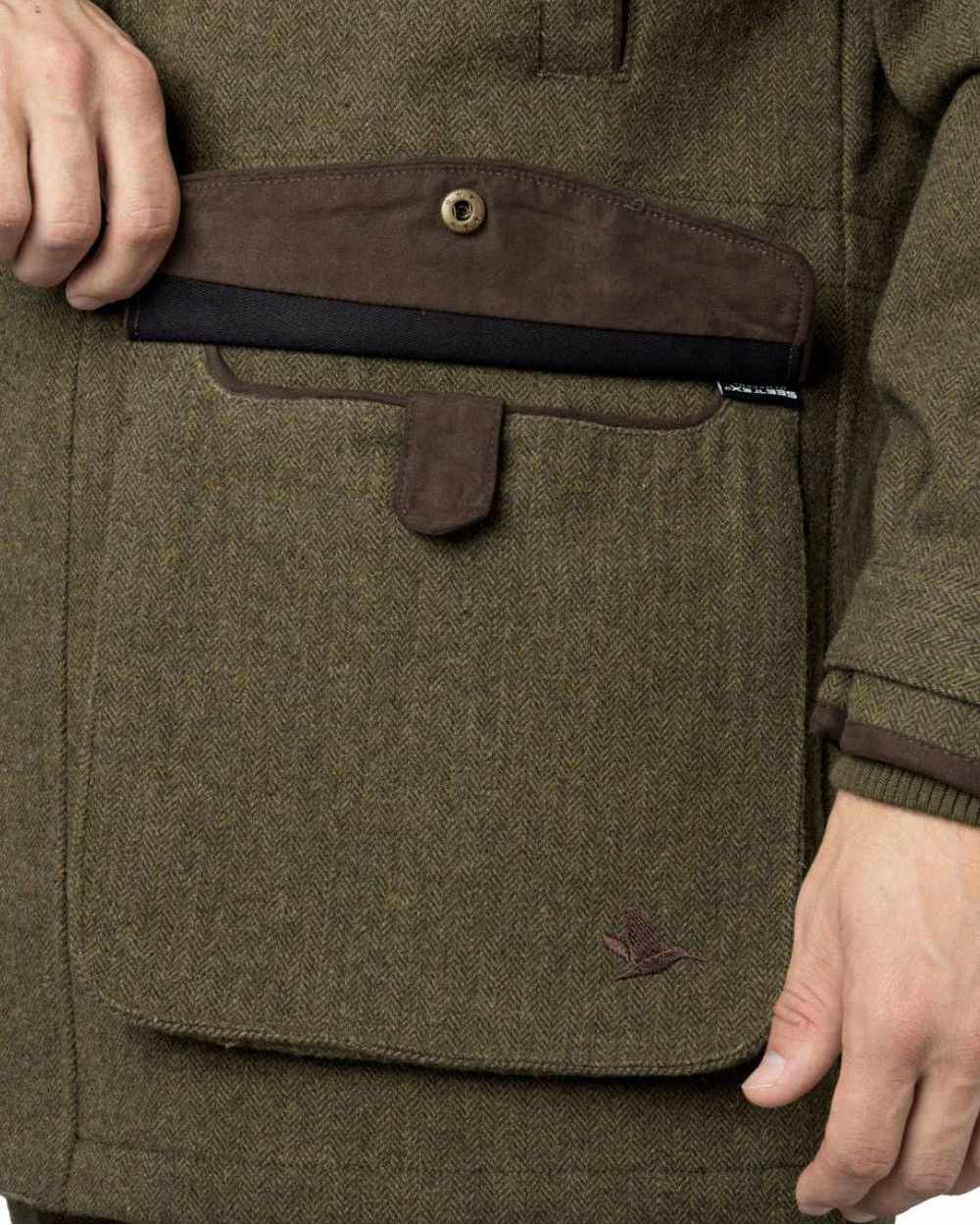 Moss Green Coloured Seeland Hillside Jacket on white background