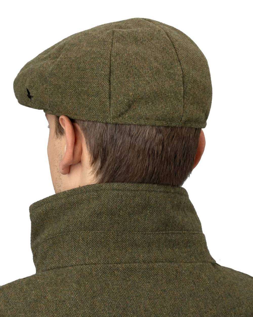 Moss Green Coloured Seeland Hillside Sixpence Cap on white background