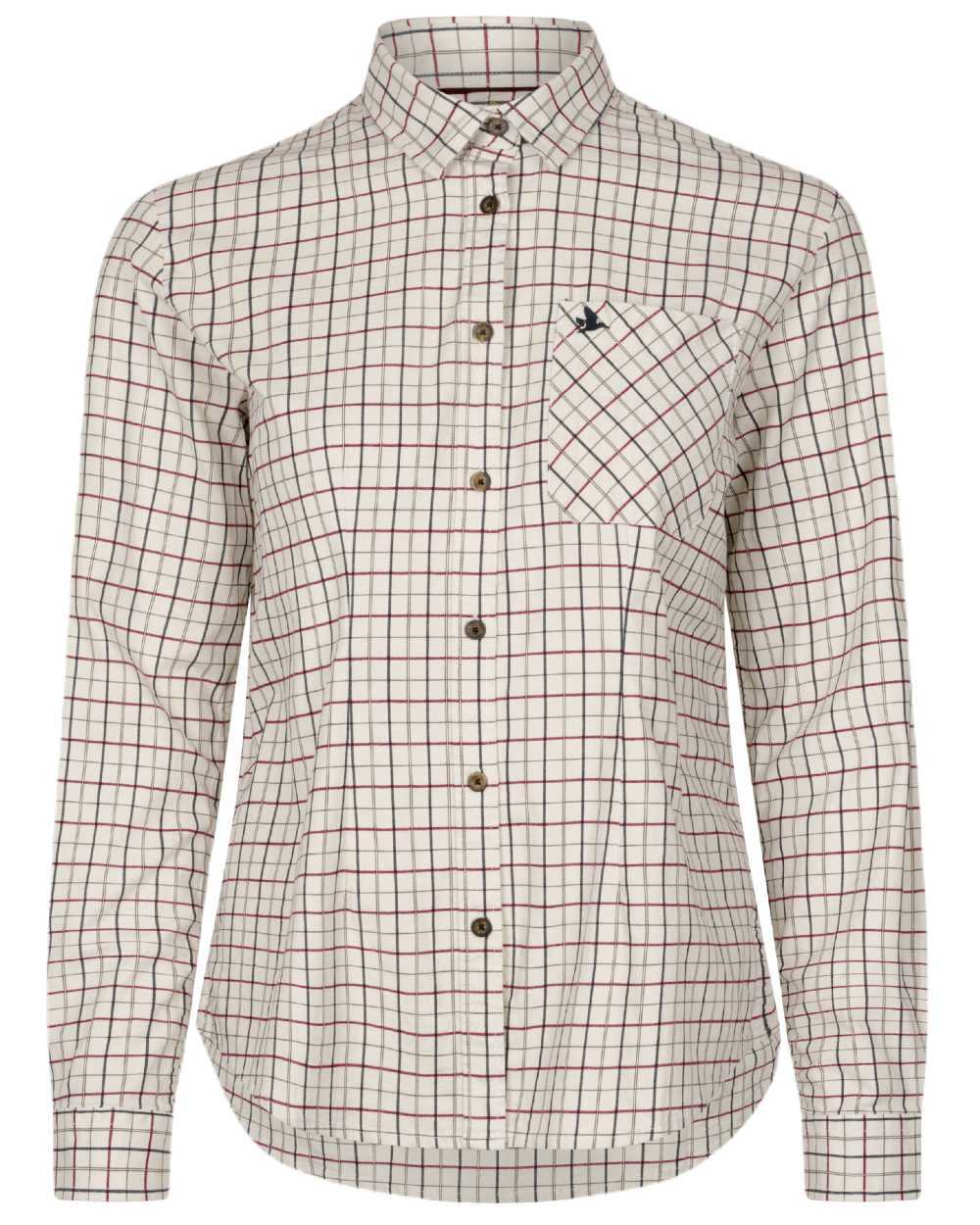 Cabernet Blue Check Coloured Seeland Kerry Shooting Shirt on white background