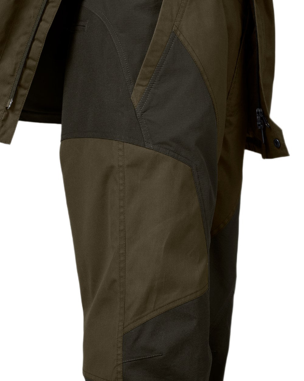 Pine Green Coloured Seeland Key-Point Active II Trousers on white background
