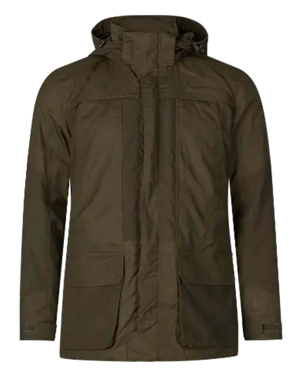 Pine Green Dark Brown Coloured Seeland Key-Point Elements Jacket on white background