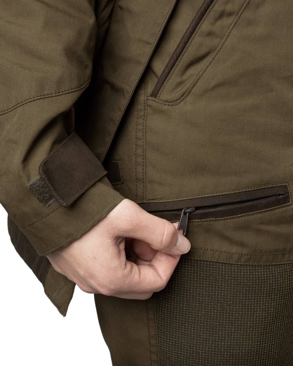 Pine Green Grizzly Brown coloured Seeland Key-Point Kora Trousers on white background