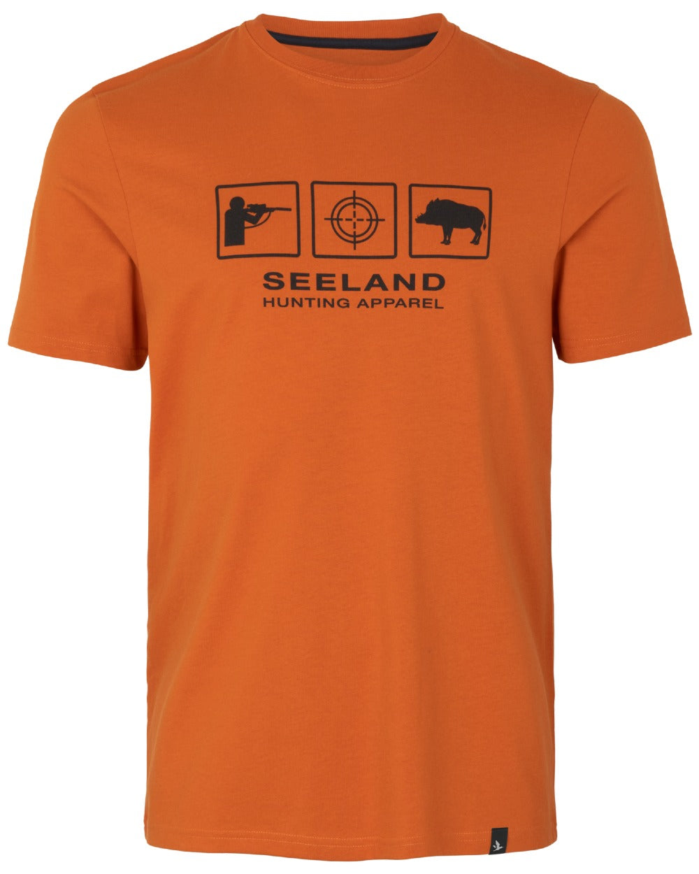 Gold Flame coloured Seeland Lanner T-Shirt on white background