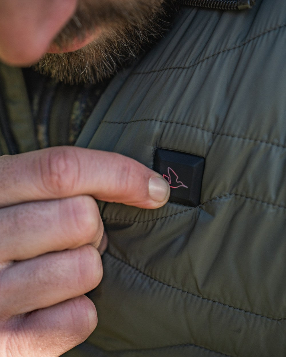 Grape Leaf Coloured Seeland Mens Celsius Heat Liner Waistcoat on outdoor background
