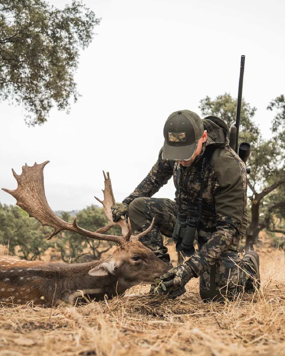 InVis MPC Green Coloured Seeland Mens Chaser Aero Camo Jacket on outdoor background