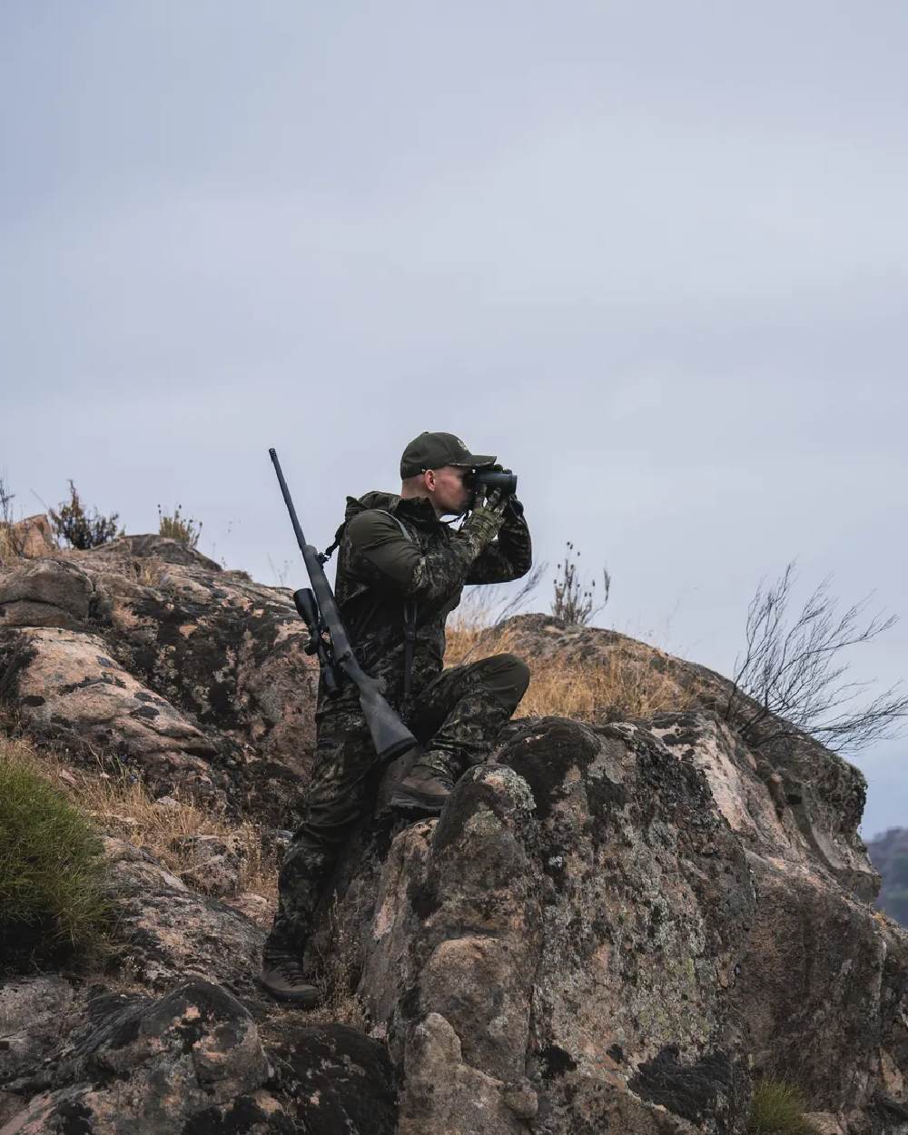 InVis MPC Green Coloured Seeland Mens Chaser Aero Camo Jacket on outdoor background