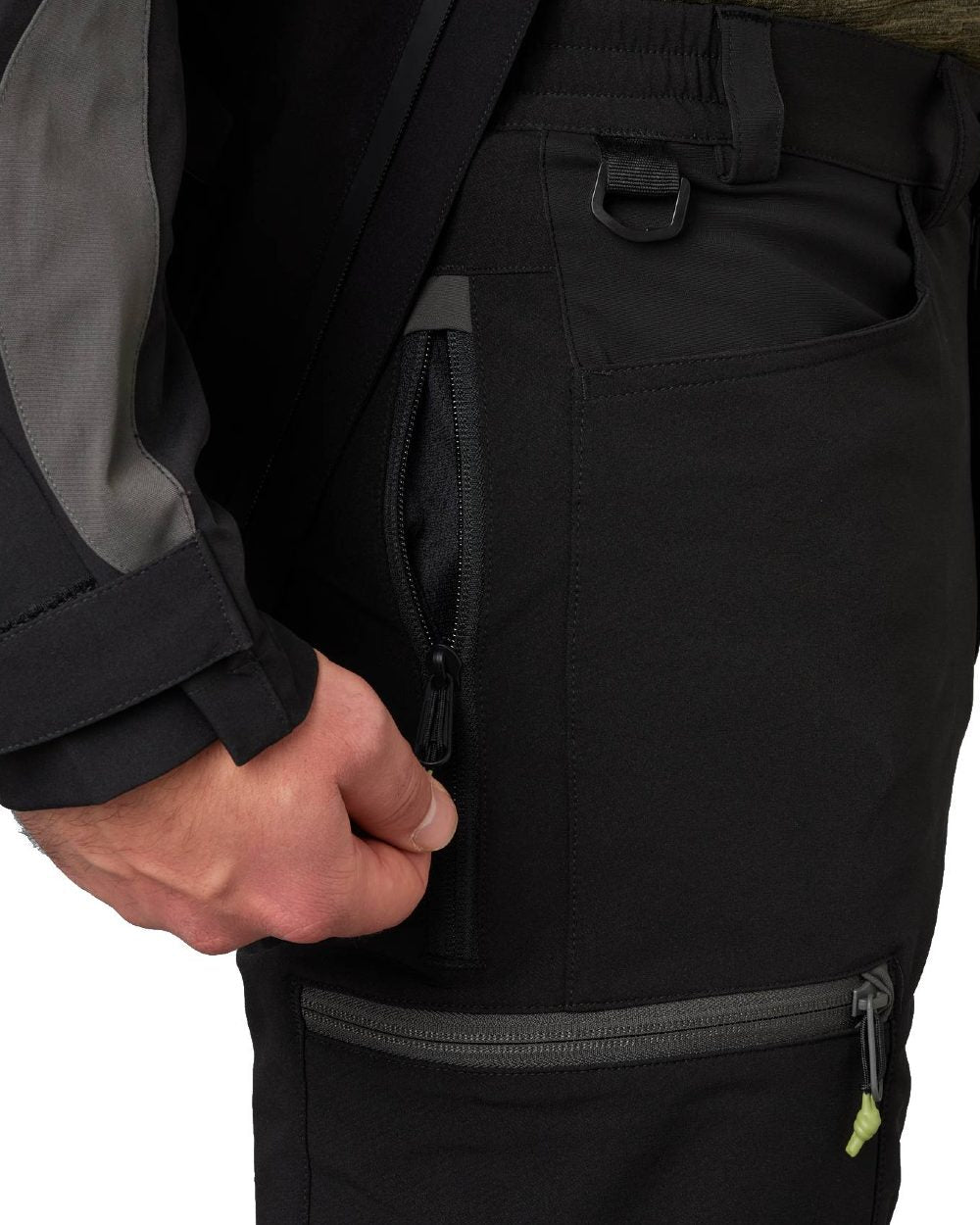 Meteorite Coloured Seeland Mens Dog Active Trousers on white background