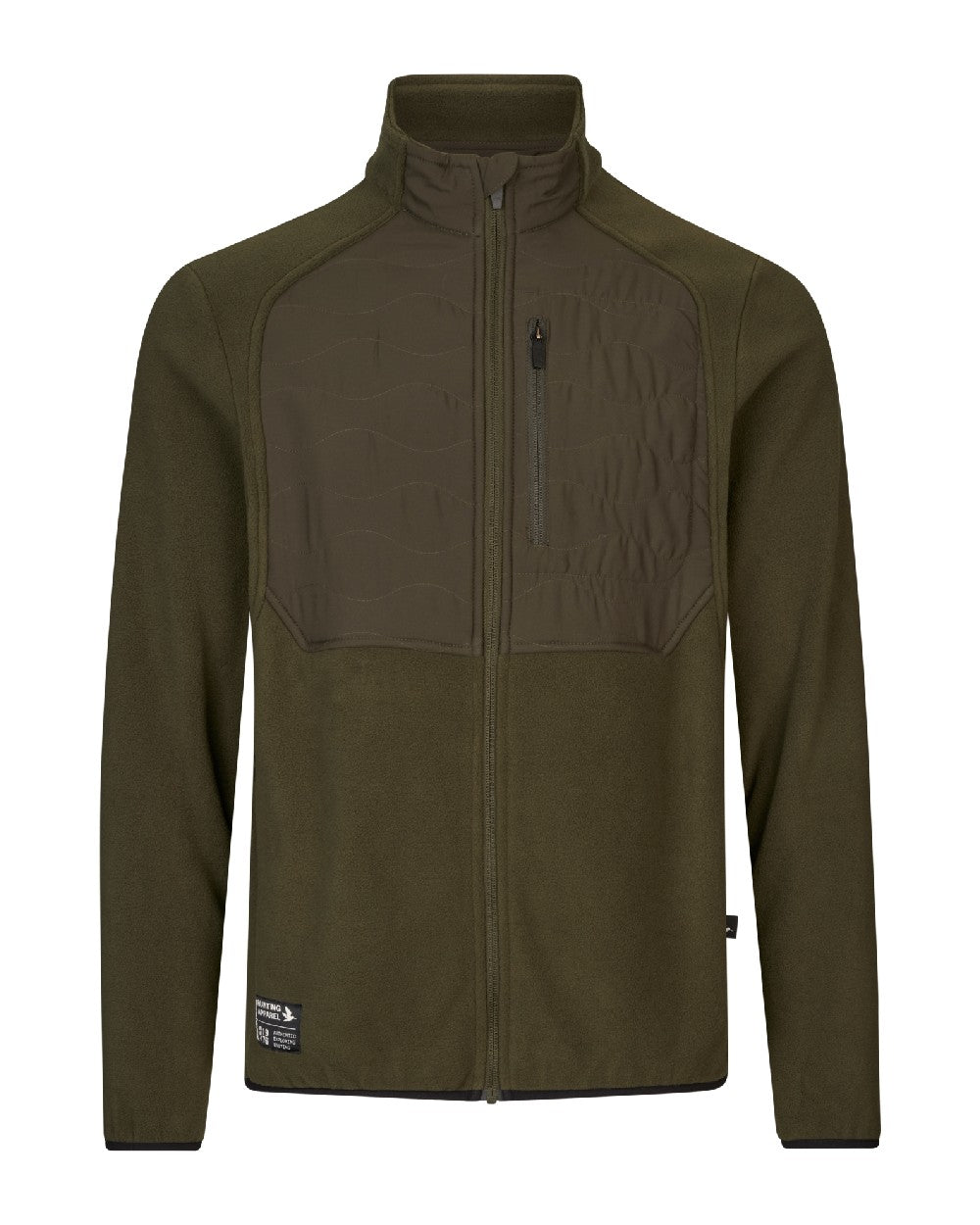 Pine Green Coloured Seeland Mens Gale Fleece Jacket on white background