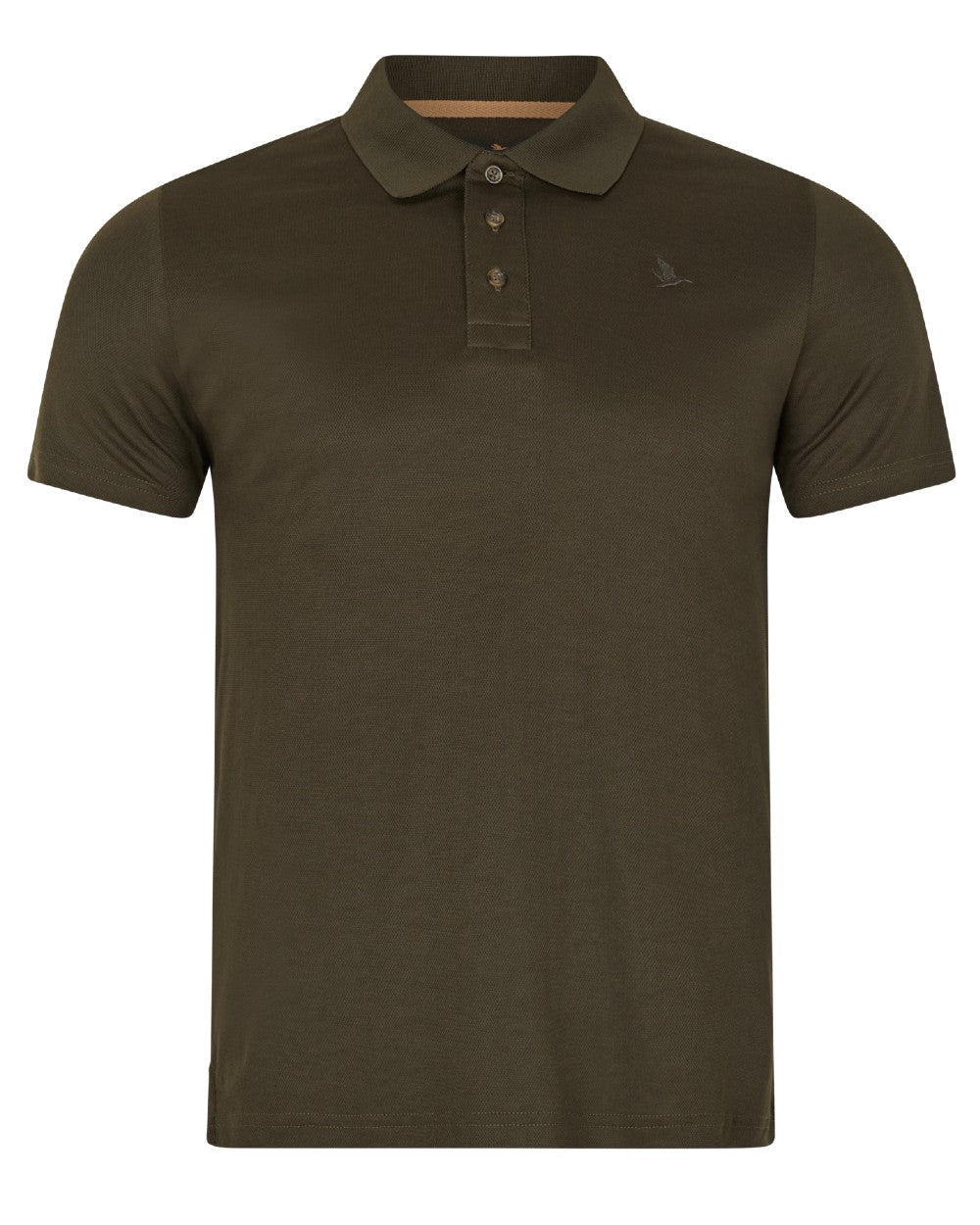 Pine Green Coloured Seeland Mens Pembroke Polo Shirt on white background