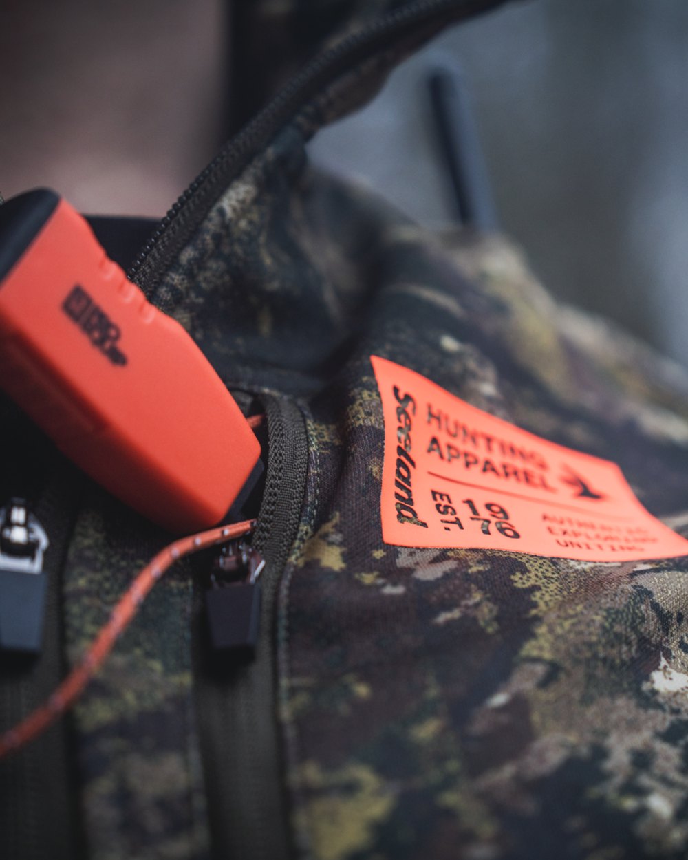 InVIS MPC Green Coloured Seeland Mens Tidal Camo Fleece Jacket on forest background