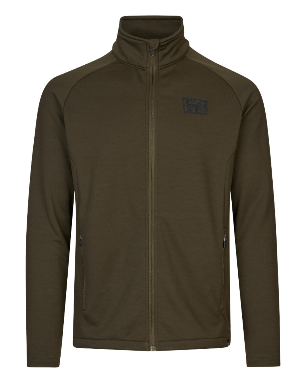 Pine Green Coloured Seeland Tidal Fleece Jacket on White Background