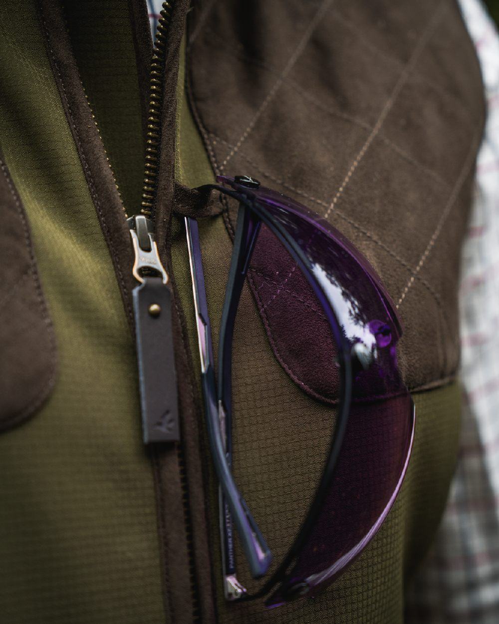 Light Pine Coloured Seeland Mens Wenlock Waistcoat on outdoor background